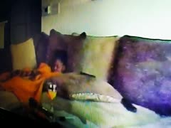When a pretty wife masturbates on a concealed camera, she forgets everything.